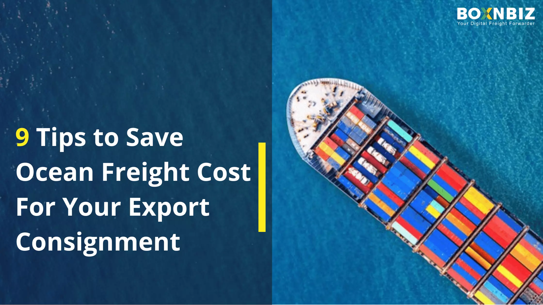 Top 9 Tips To Save Ocean Freight Cost For Your Next Export Consignment